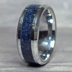 Sapphire Tungsten Ring Copperbeard Jewelry